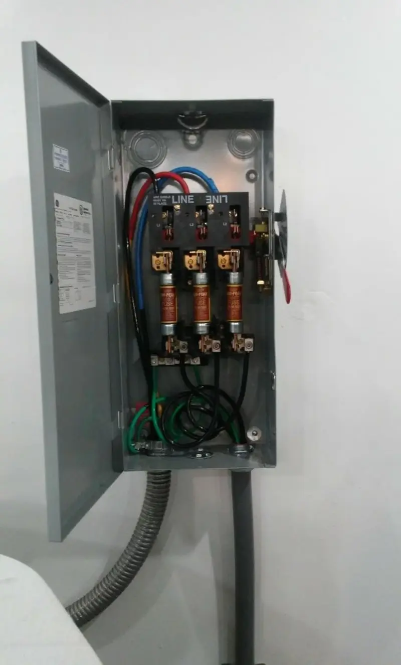 Three-phase disconnect switch installed for Electrical Wiring & Rewiring in Westtown